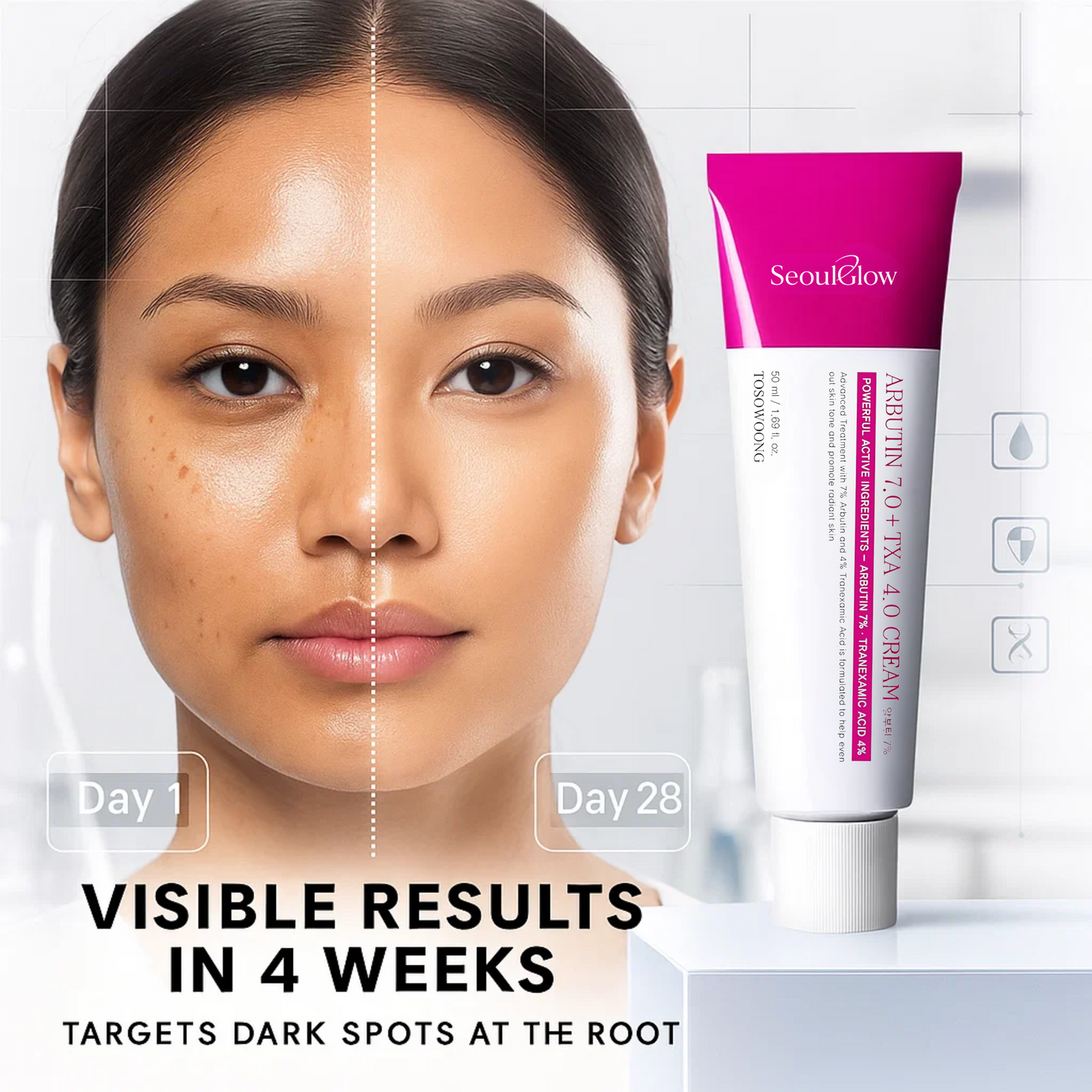 Revive Cream: Arbutin 7 % + Traneksamsyre 4 %
