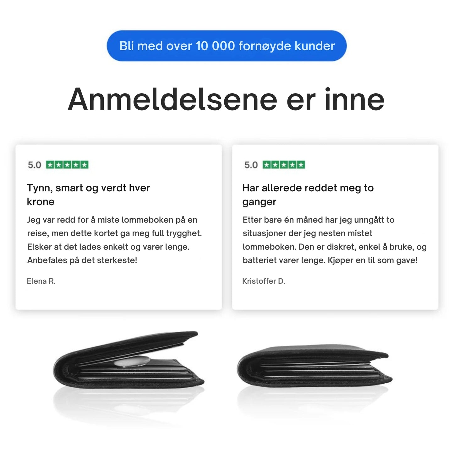 Ultra-slim Smart Sporings-kort for Lommebok & Reise