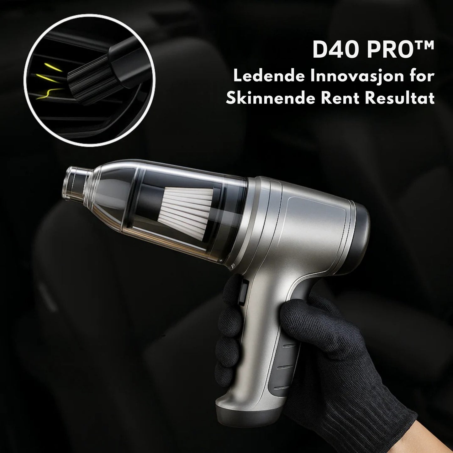 D40 PRO™ – Kraftig Trådløs Støvsuger, Opptil 72t Batteritid