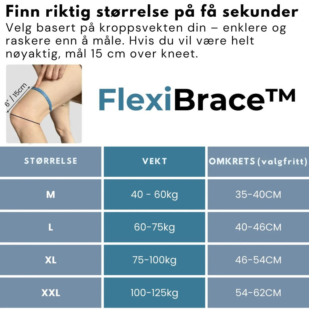 FlexiBrace ™– Smidig bevegelse og stabil støtte uten smerte