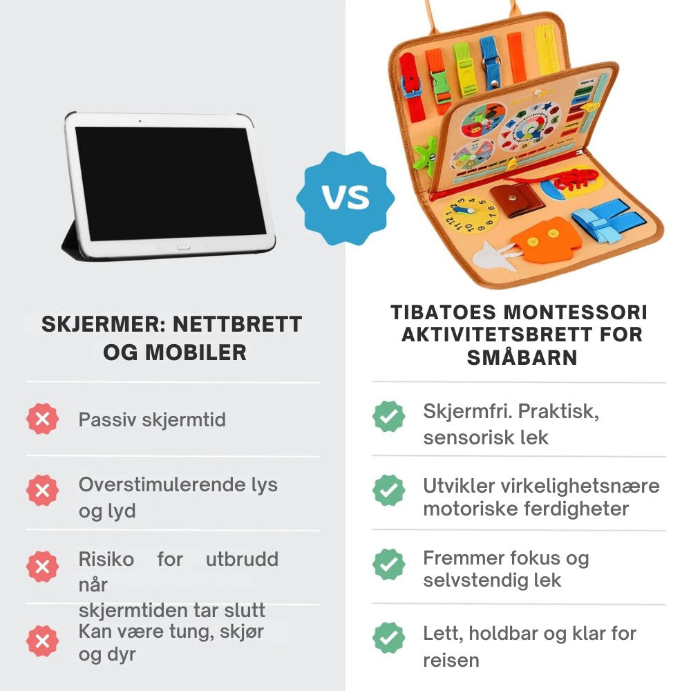 Stegvel™ Montessori aktivitetsbrett