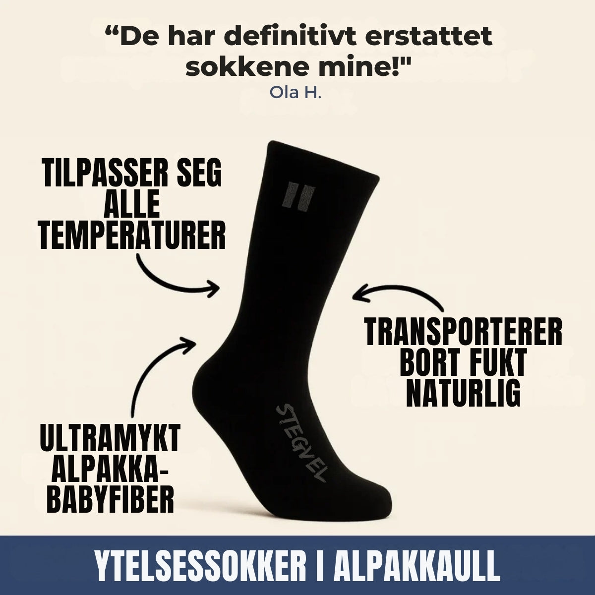 Nomade alpakka-sokker