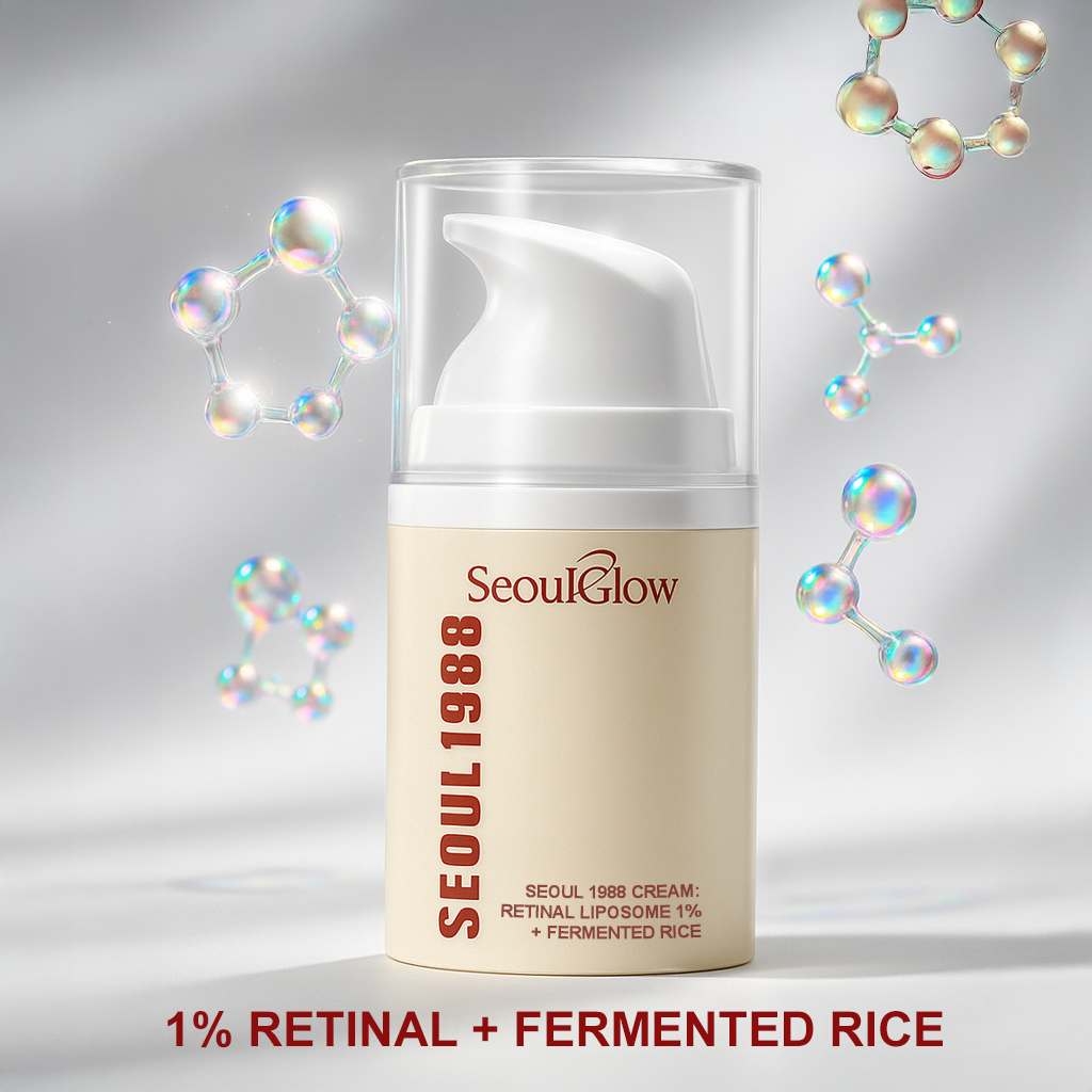 Leppekrem: Retinal-liposom 1 % + Fermentert ris