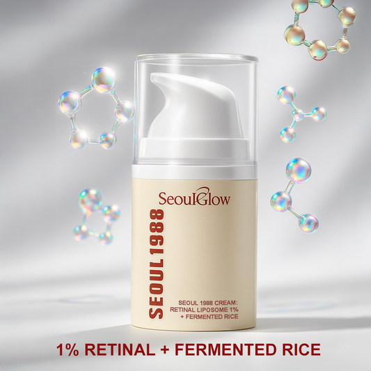 Leppekrem: Retinal-liposom 1 % + Fermentert ris