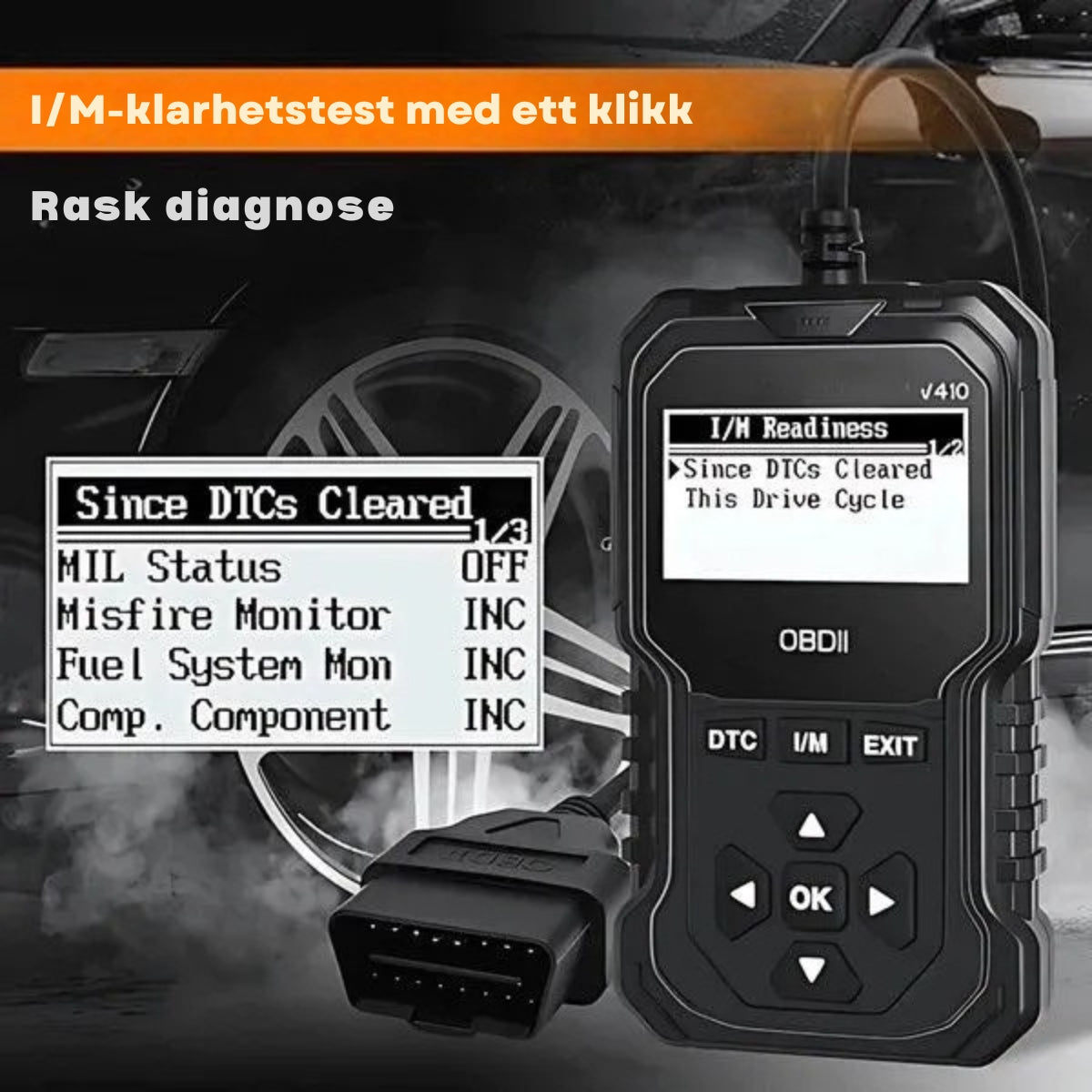 Rask Bilscanner for Feildiagnose OBD2