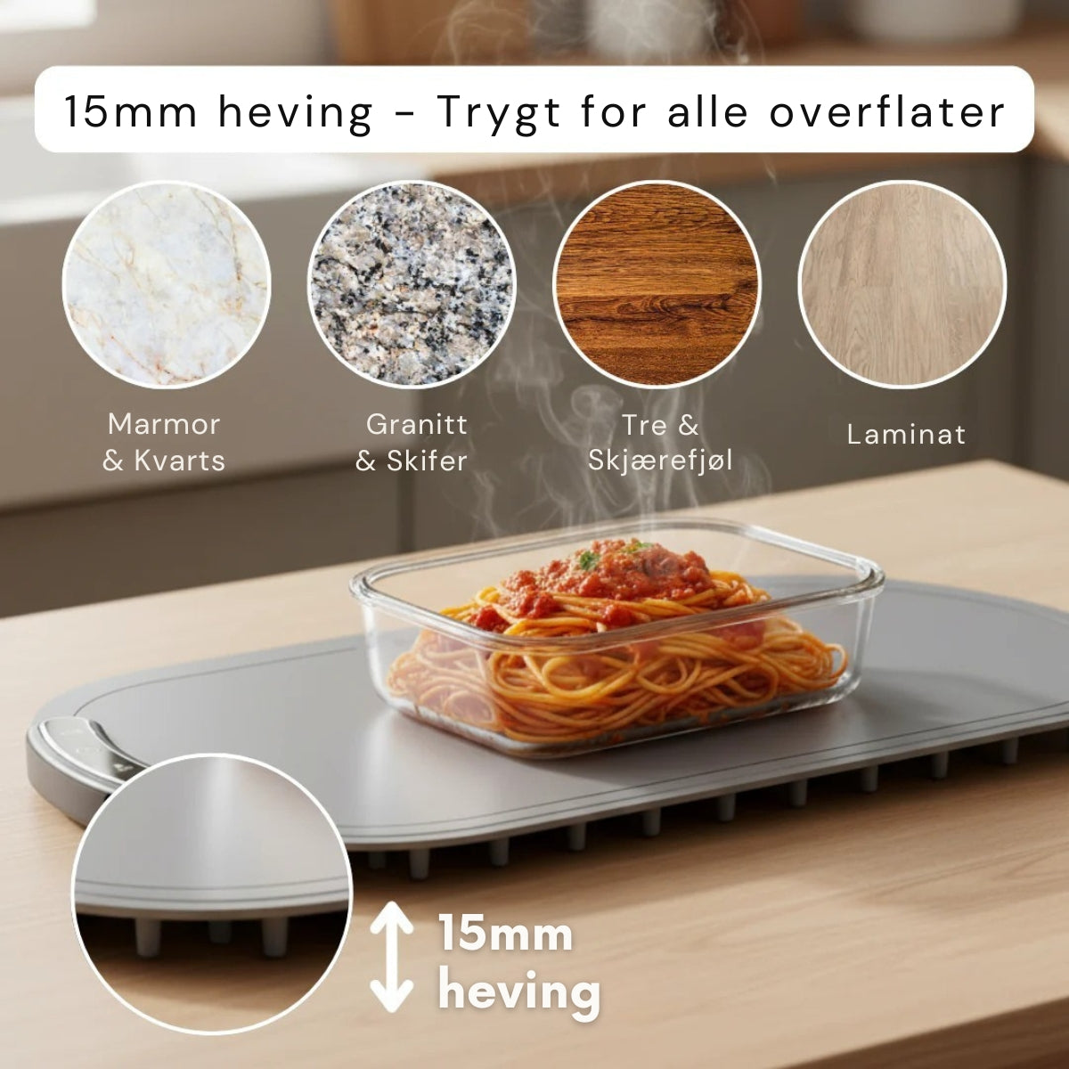 Matvarmer™ Elektrisk Oppvarmet Matteppe