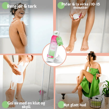 Hårfjerningsskum - For silkemyk og myk hud