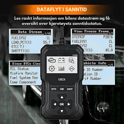 Rask Bilscanner for Feildiagnose OBD2