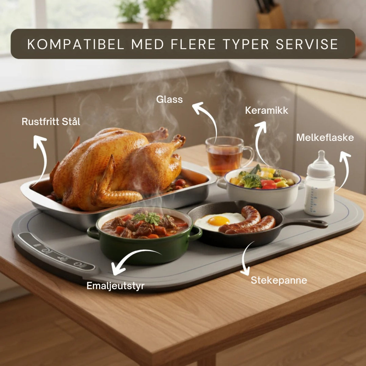 Matvarmer™ Elektrisk Oppvarmet Matteppe