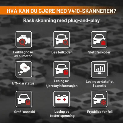 Rask Bilscanner for Feildiagnose OBD2