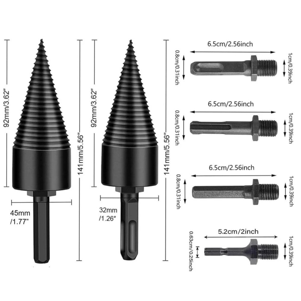 W70 PRO | PowerCone Vedkløyver for Drilltrekkere | Titan Splitting Cone