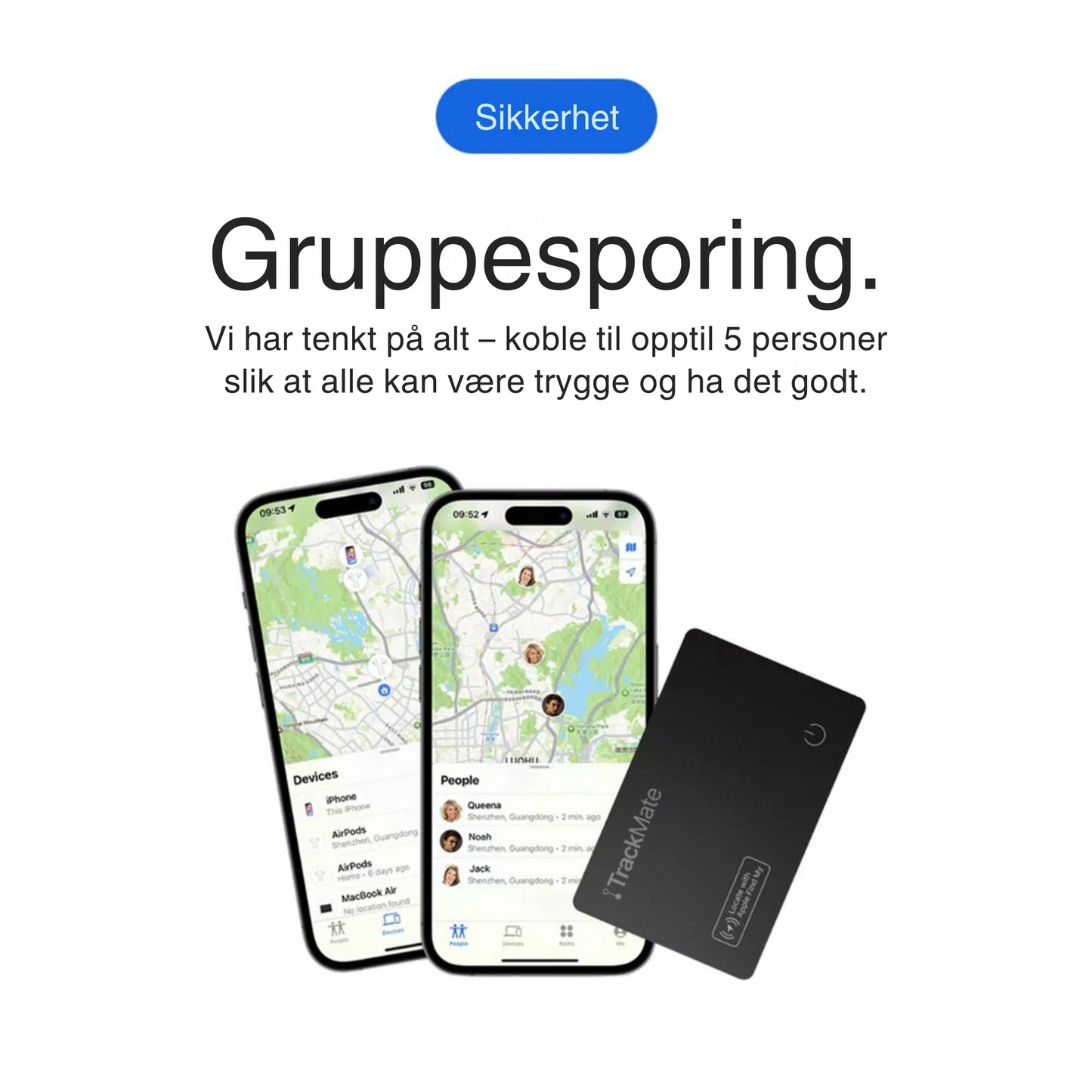 Ultra-slim Smart Sporings-kort for Lommebok & Reise