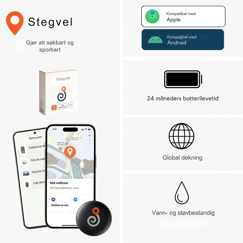 Nova™ GP90 | GPS-sporer uten abonnement (Android/Apple)
